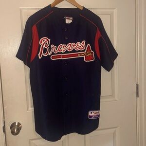 Classic Braves Jersey - Authentic Collection Majestics Performance Apparel Line